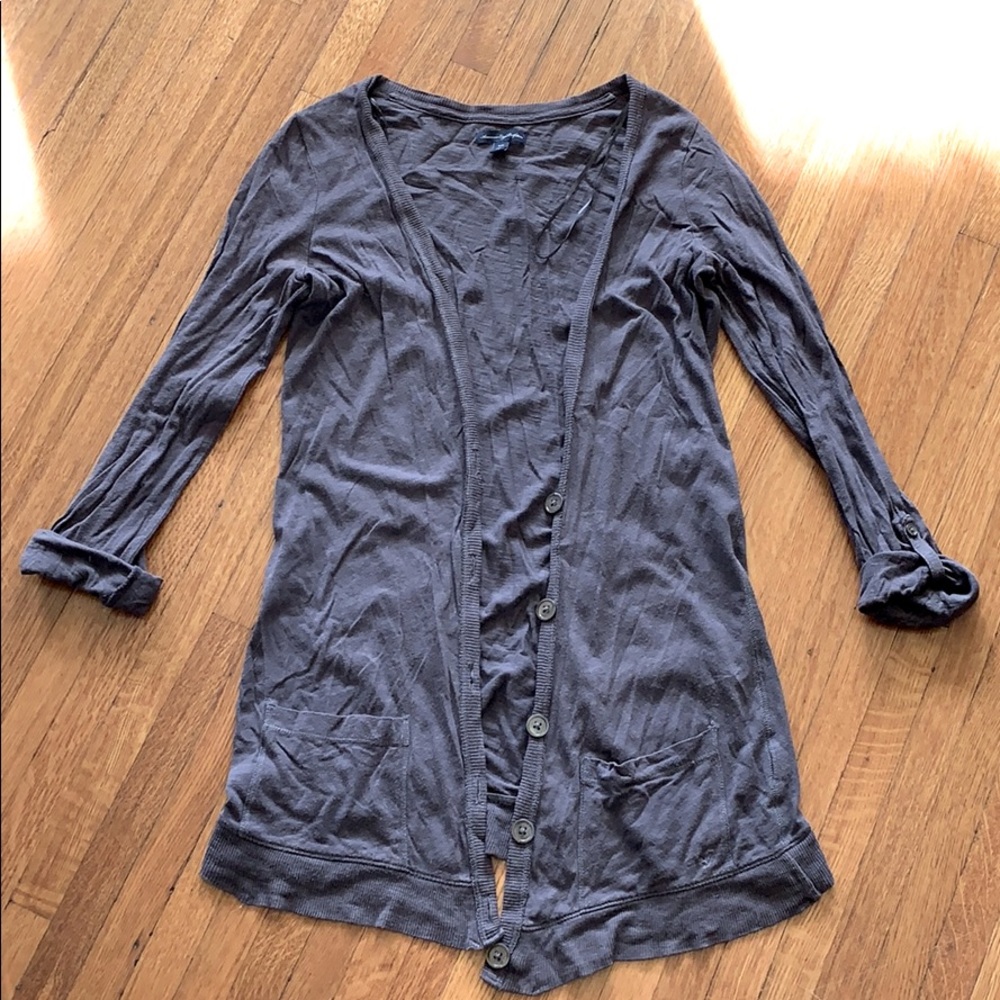 American eagle gray cardigan